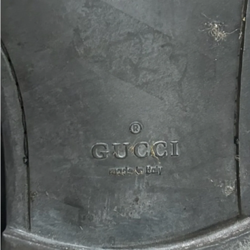 Men’s Gucci Black Leather Boots Sz 11D - Picture 5 of 6